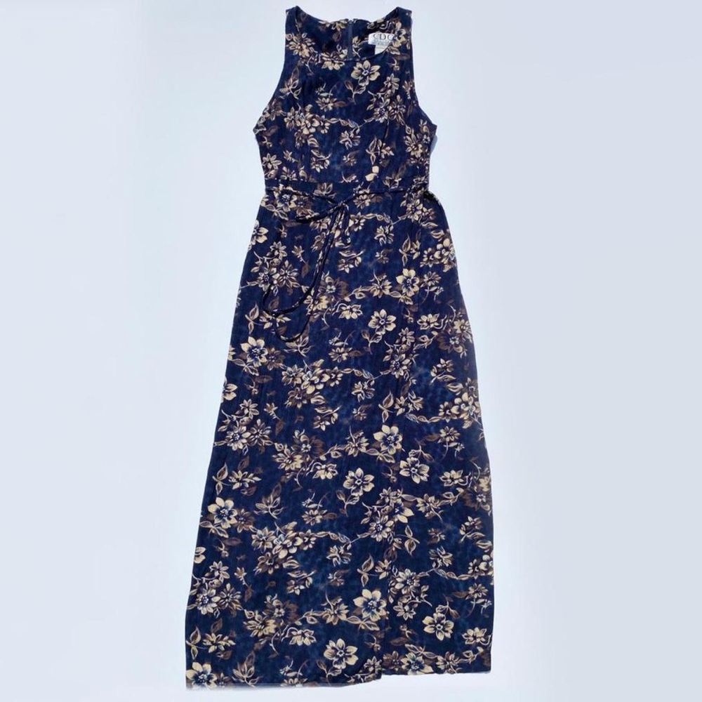 Vintage CDC Floral Maxi Dress Womens 2 Small Summer Vacation Beach 90s Y2K 2000s